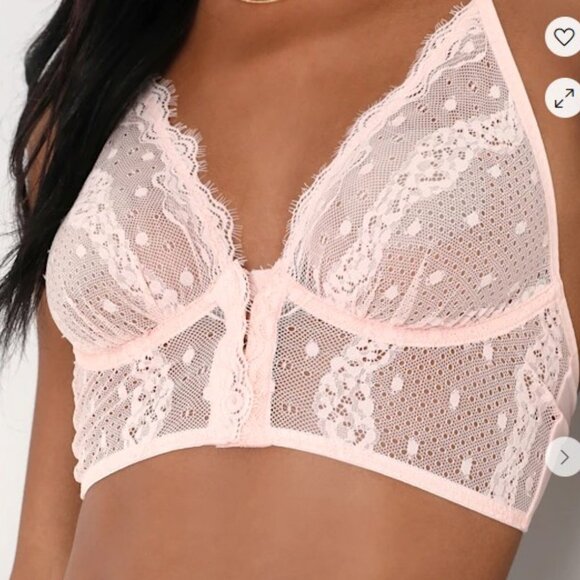 NWT Free People Peach Lace Underwire Mini Corseted Bralette - Size XS - Picture 2 of 6